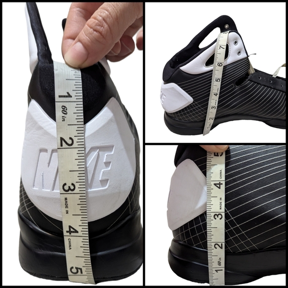 Nike '08 Hyperdunks Men's Size 18 Black/White Suede Mesh Athletic High-Tops - Picture 14 of 16